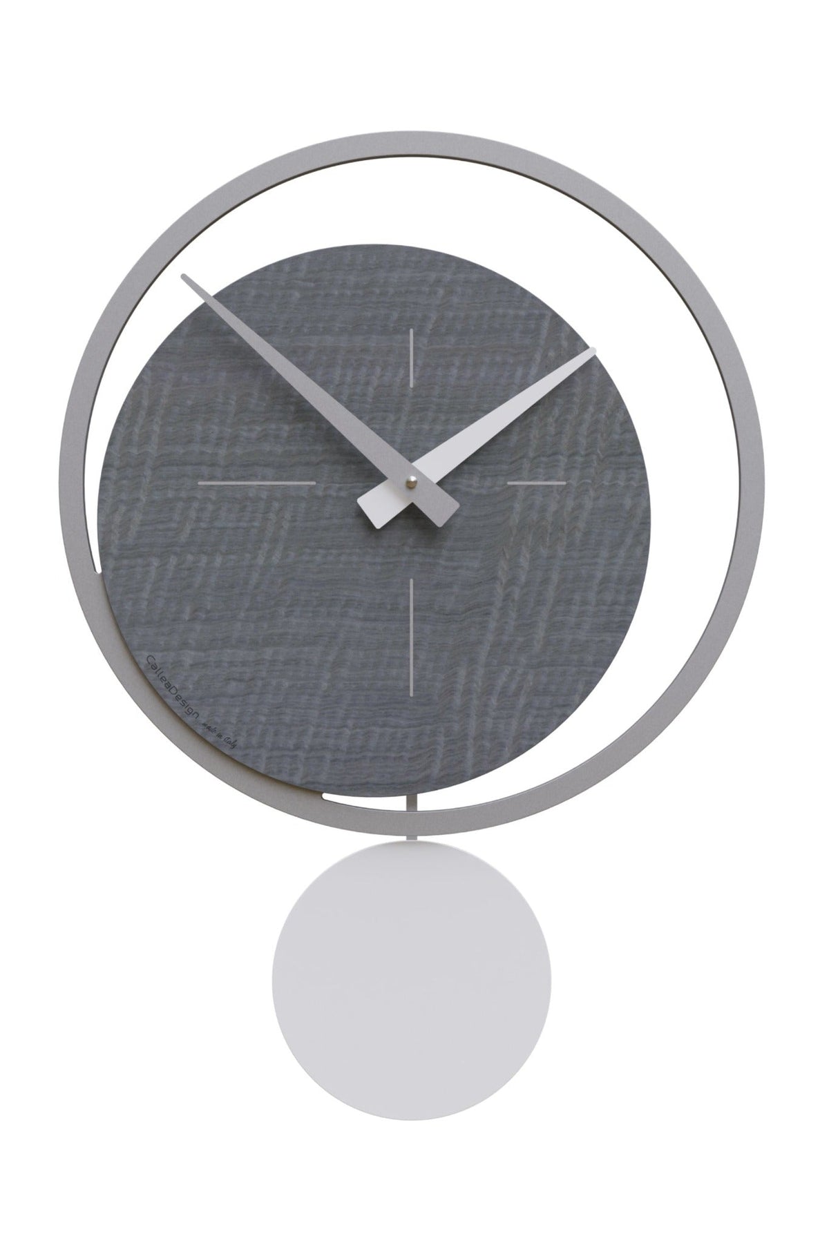 CalleaDesign Eclipse pendulum clock in Grey Burl finish