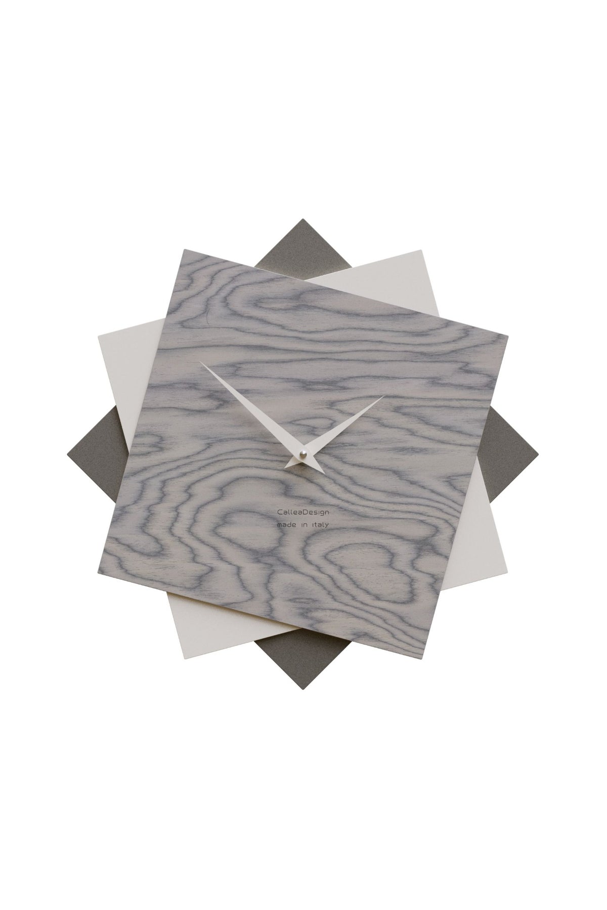 CalleaDesign Foy sculptural wall clock in Grey Sottsass finish