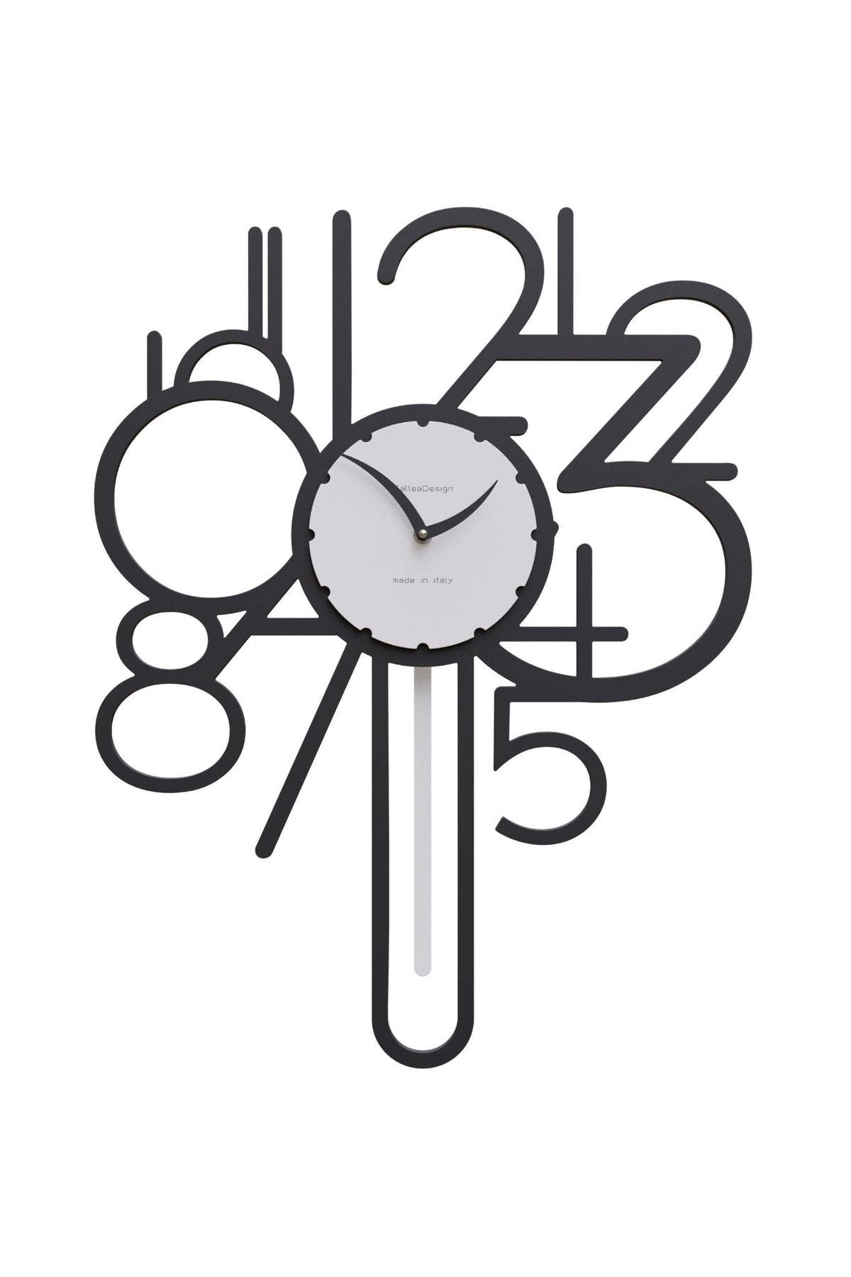 CalleaDesign Joseph pendulum clock in Black finish