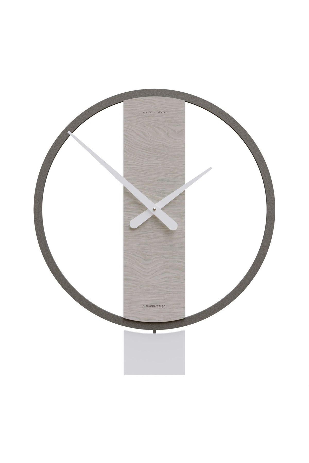 CalleaDesign Kurt pendulum wall clock in Breeze Oak finish