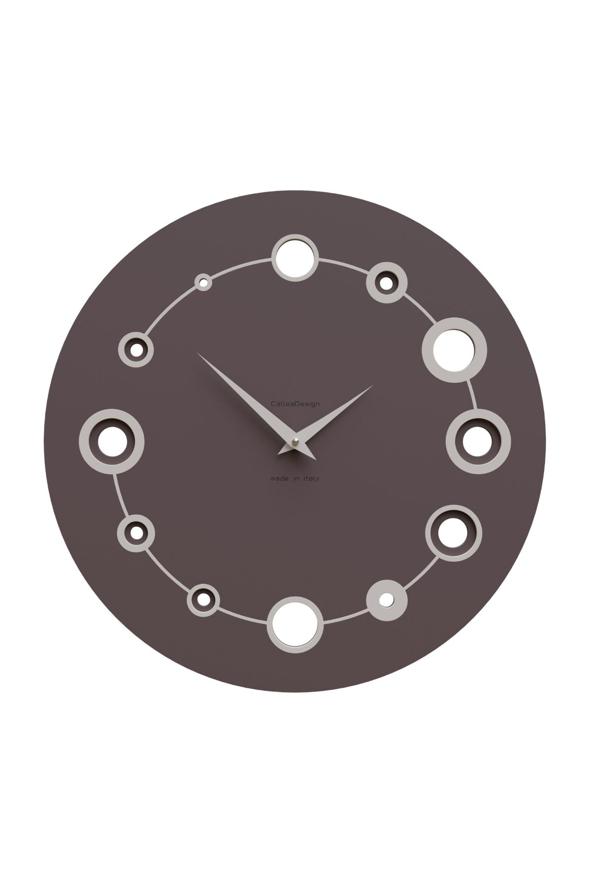 CalleaDesign Orbit wall clock in Chocolate finish