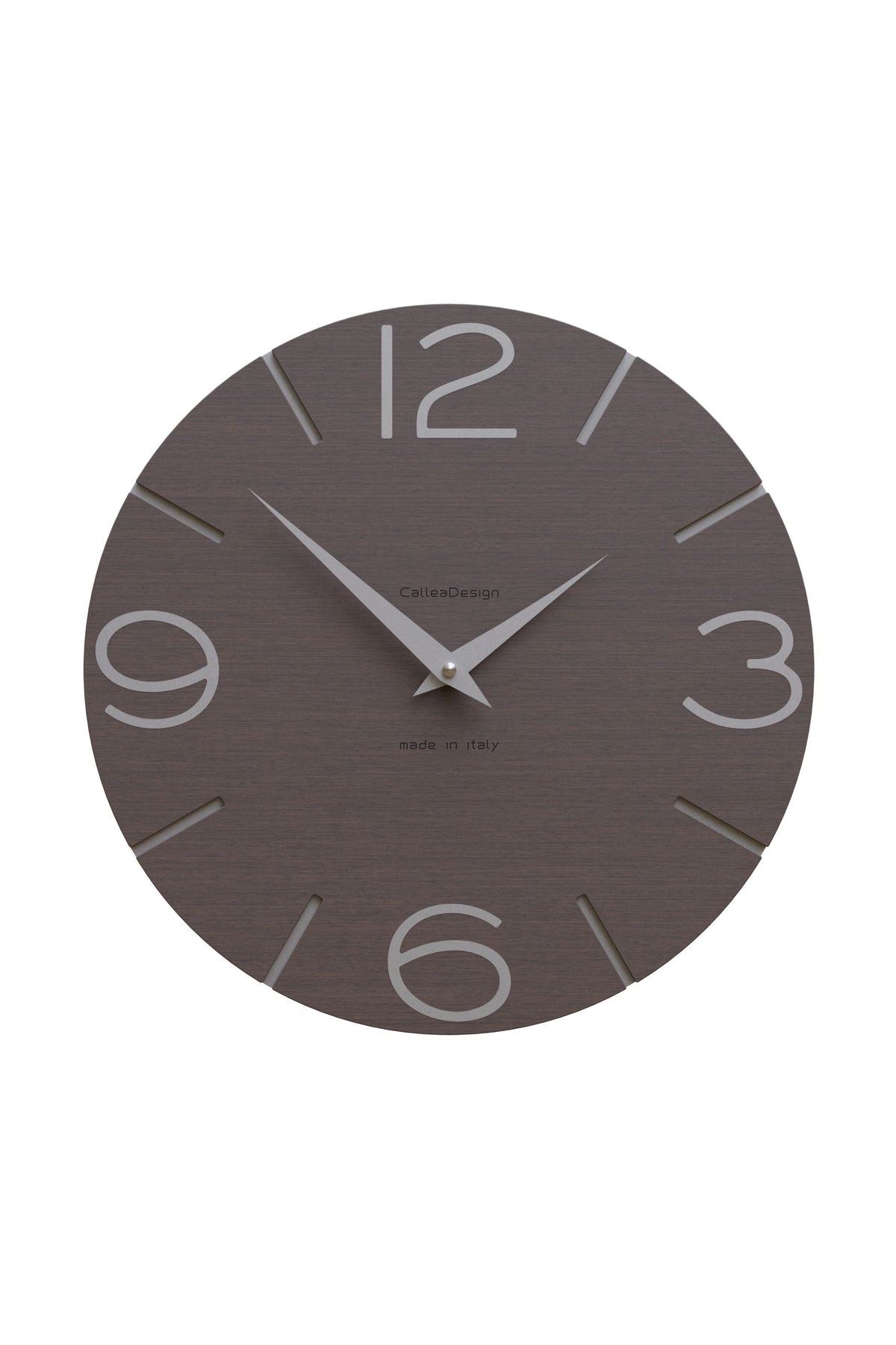 Horloge murale CalleaDesign Smile en finition Chêne wengé