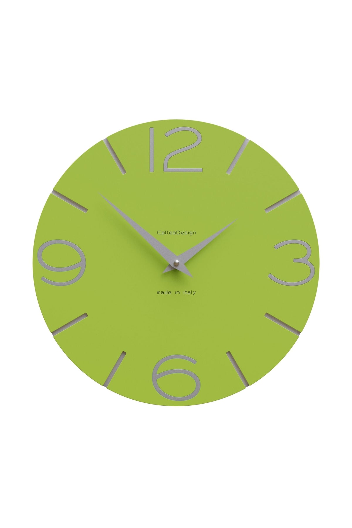 Horloge murale CalleaDesign Smile en finition Vert pomme