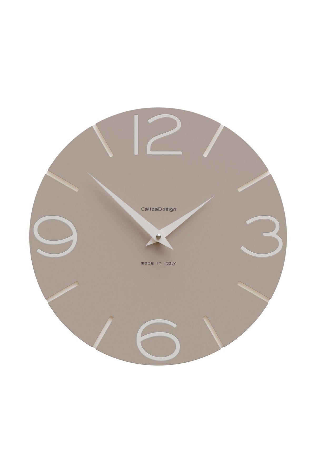 Horloge murale CalleaDesign Smile en finition Café Latte