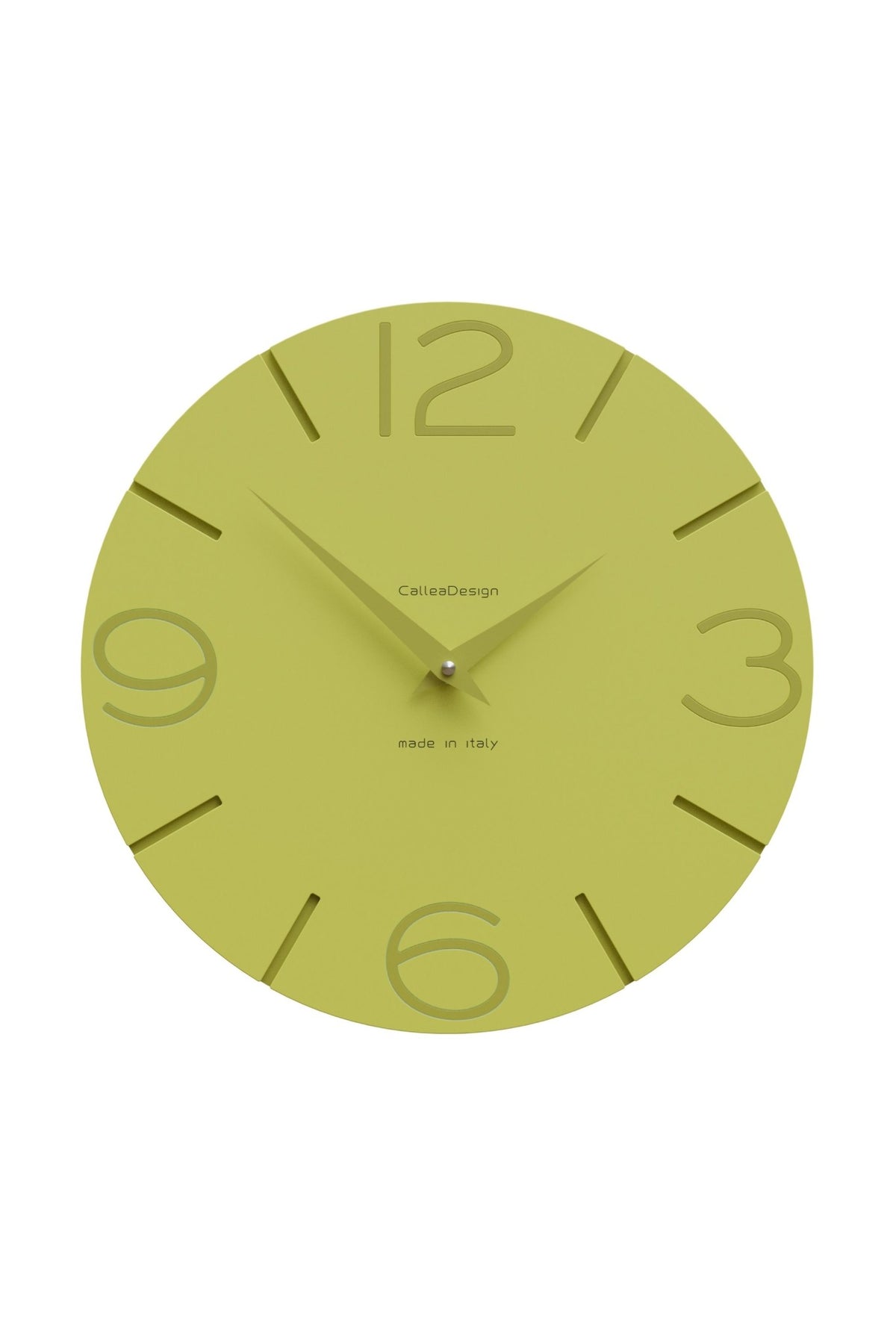 Horloge murale CalleaDesign Smile en finition Vert cèdre