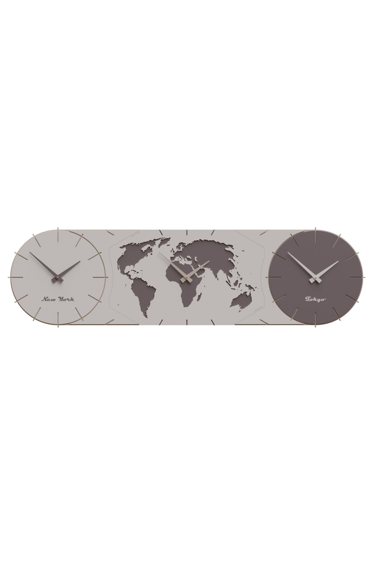 Time Master world time clock – Chocolate finish
