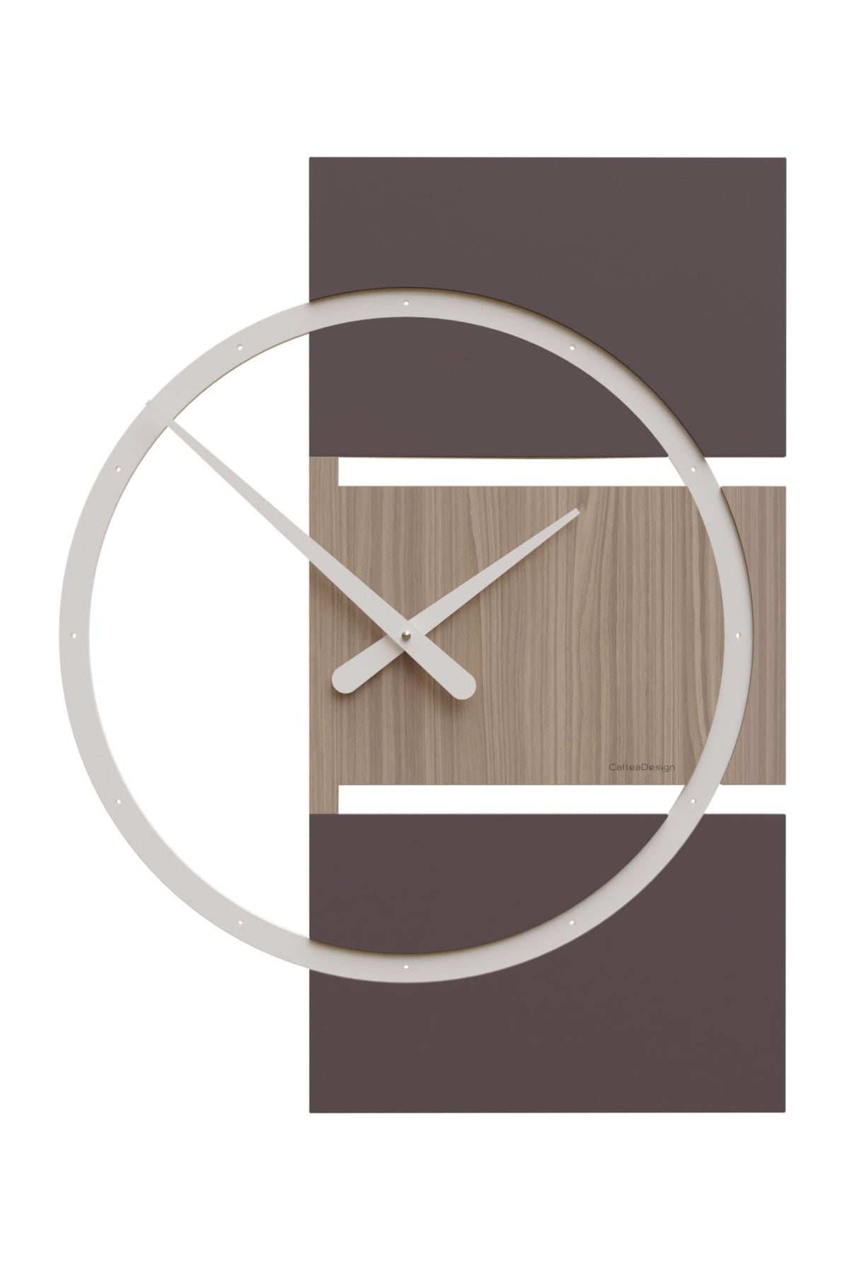 CalleaDesign Adam wall clock in Black Walnut finish