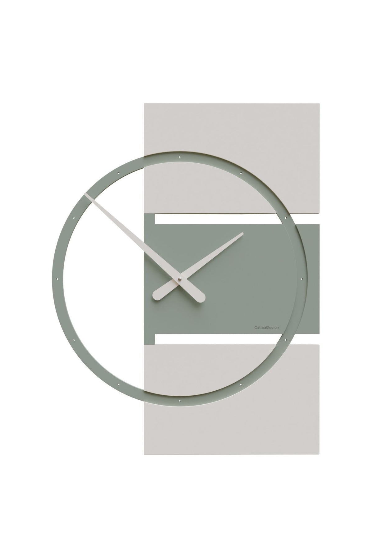 CalleaDesign Adam wall clock in Sage Green finish