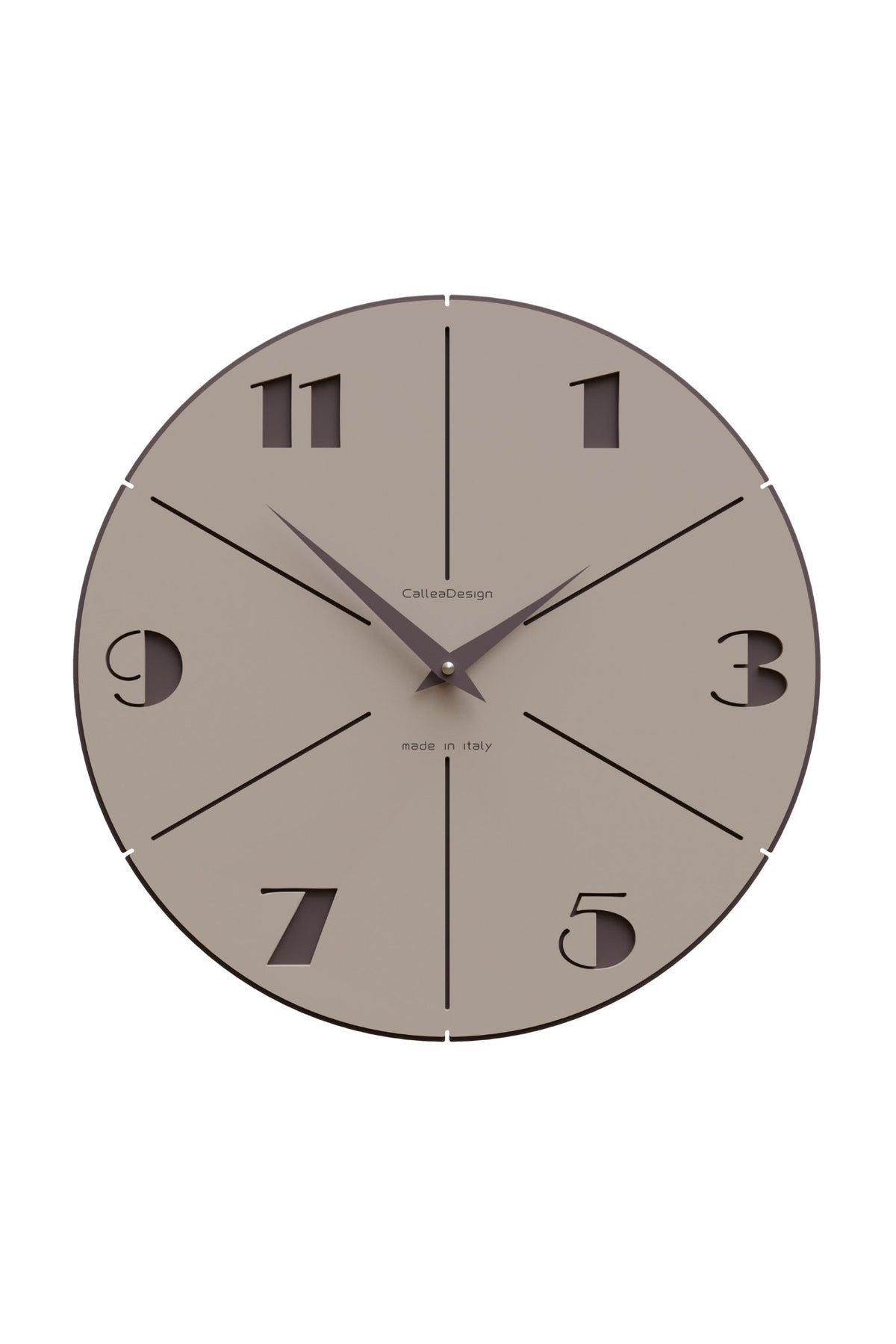 CalleaDesign Aurelio wall clock in Café Latte finish