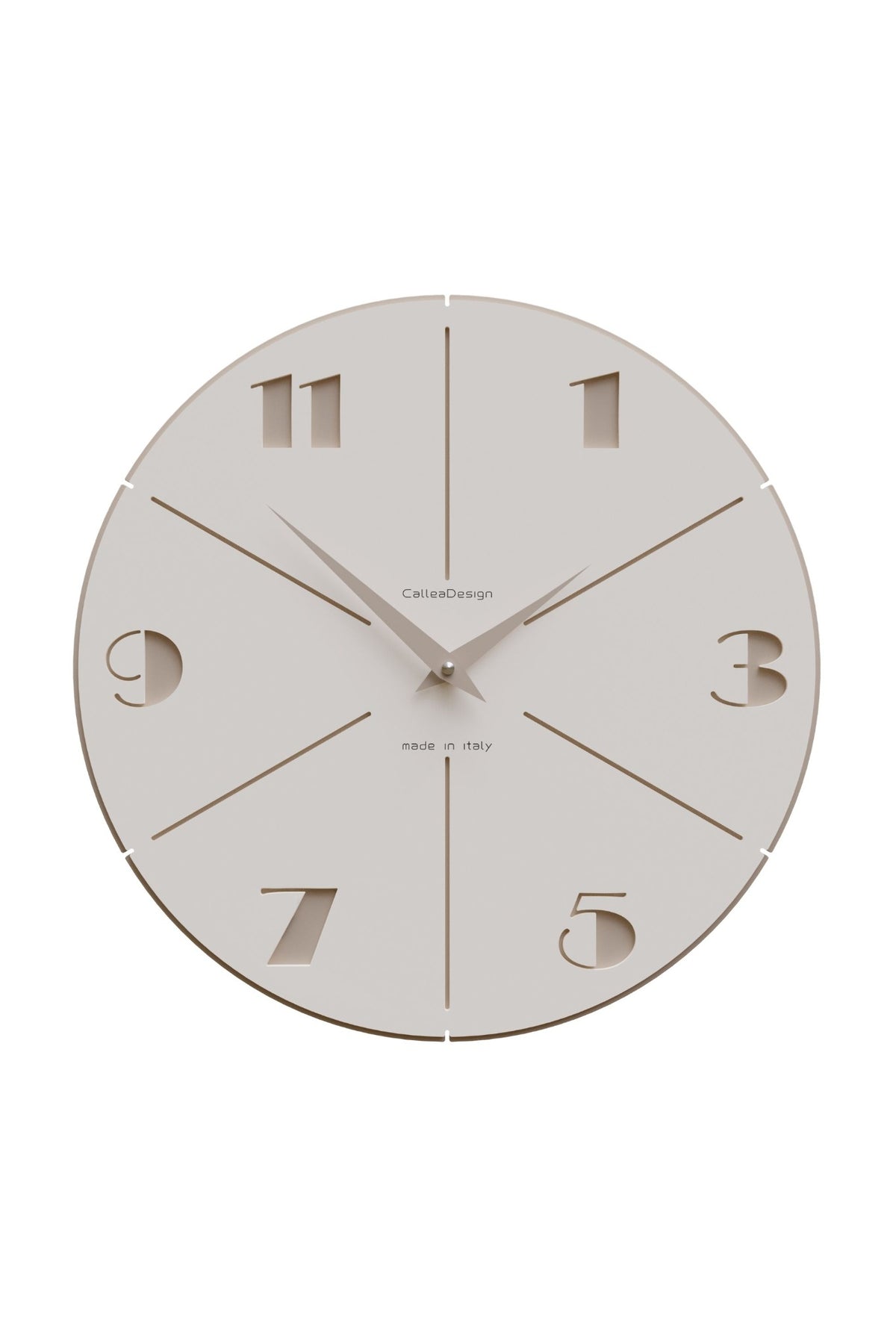 CalleaDesign Aurelio wall clock in Flax finish