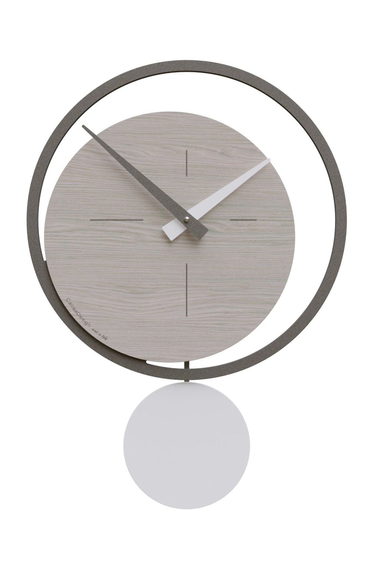 CalleaDesign Eclipse pendulum clock in Breeze Oak finish