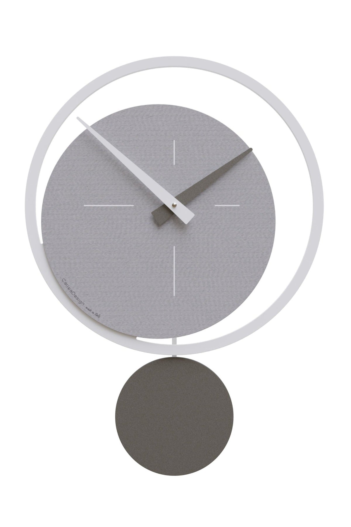 CalleaDesign Eclipse pendulum clock in Pinstripe finish