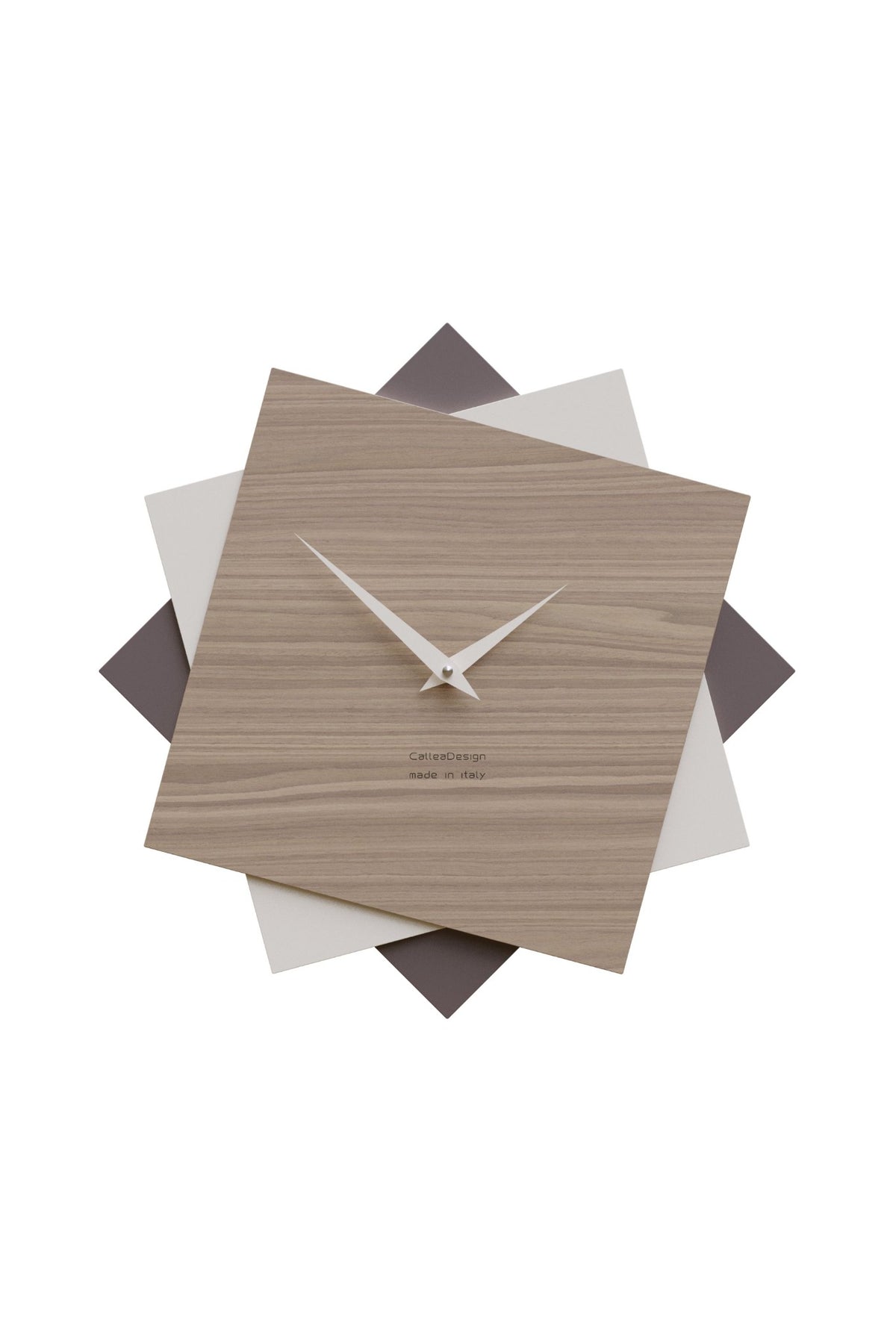 CalleaDesign Foy sculptural wall clock in Black Walnut finish