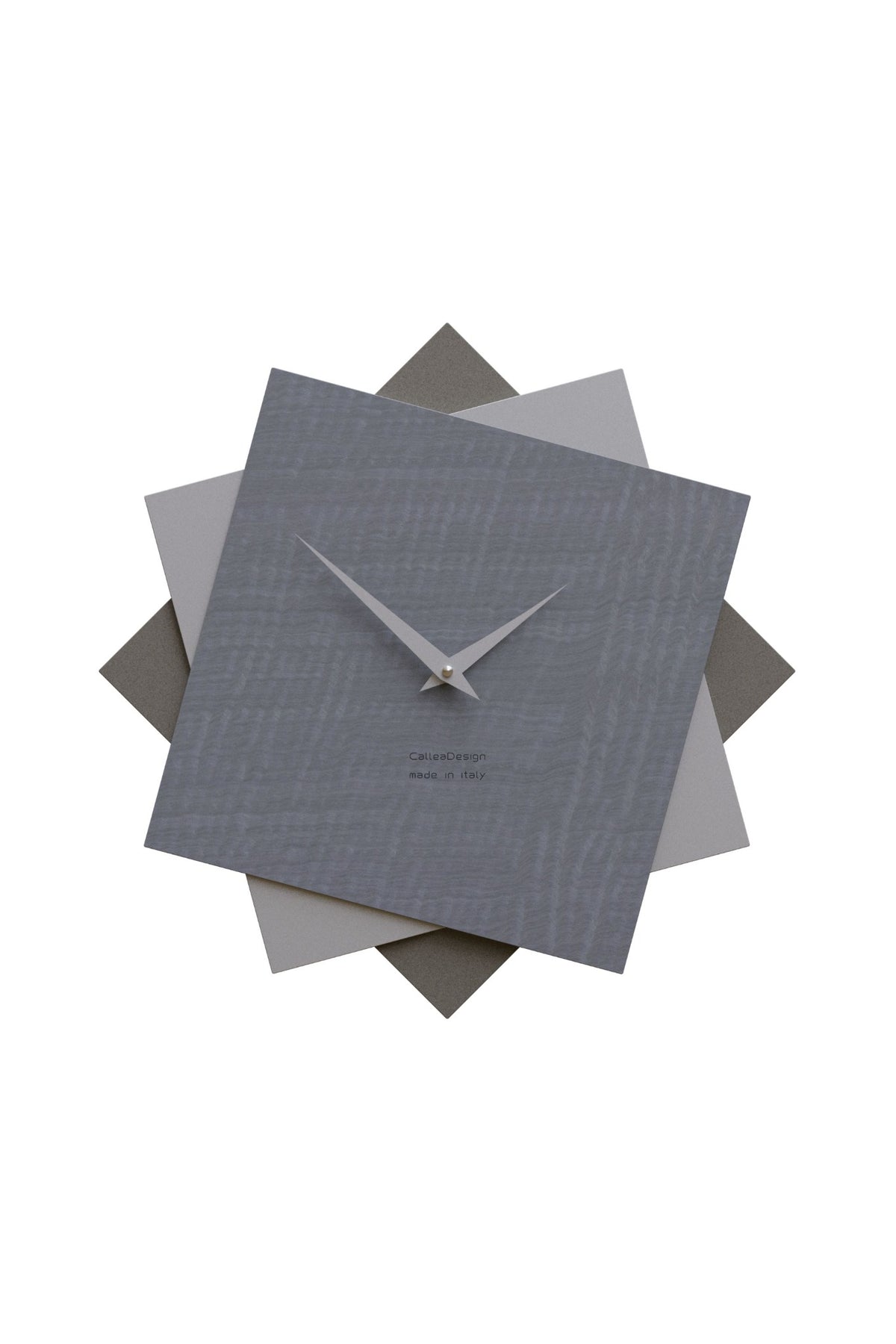 CalleaDesign Foy sculptural wall clock in Grey Burl finish