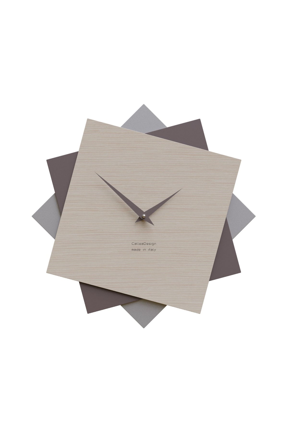 CalleaDesign Foy sculptural wall clock in Pickled Oak finish