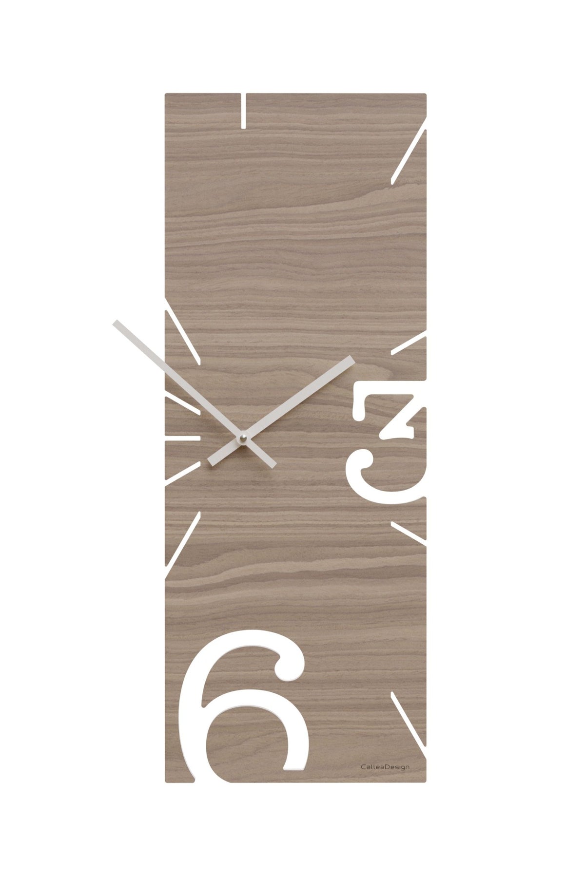 CalleaDesign Greg wall clock in Black Walnut wood-effect finish