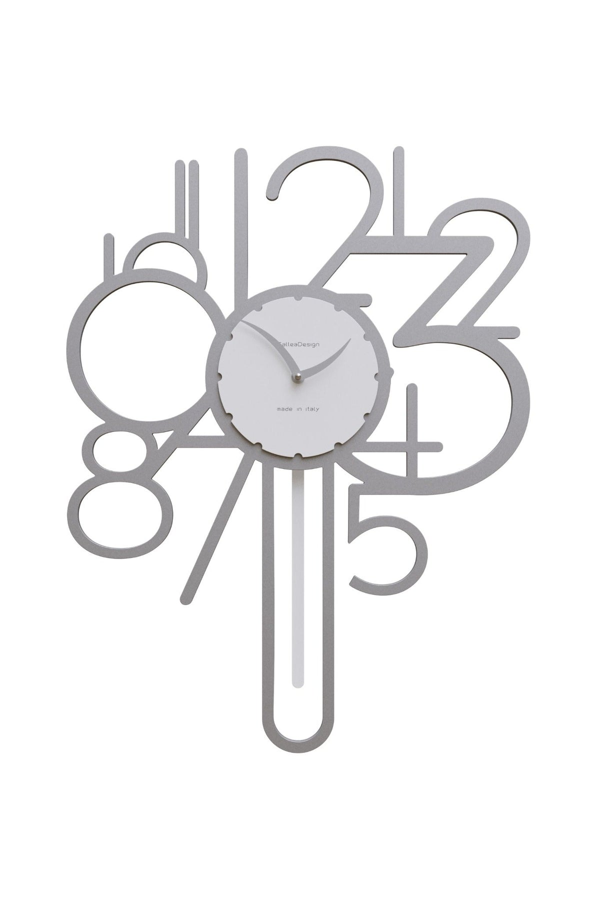 CalleaDesign Joseph pendulum clock in Aluminium finish