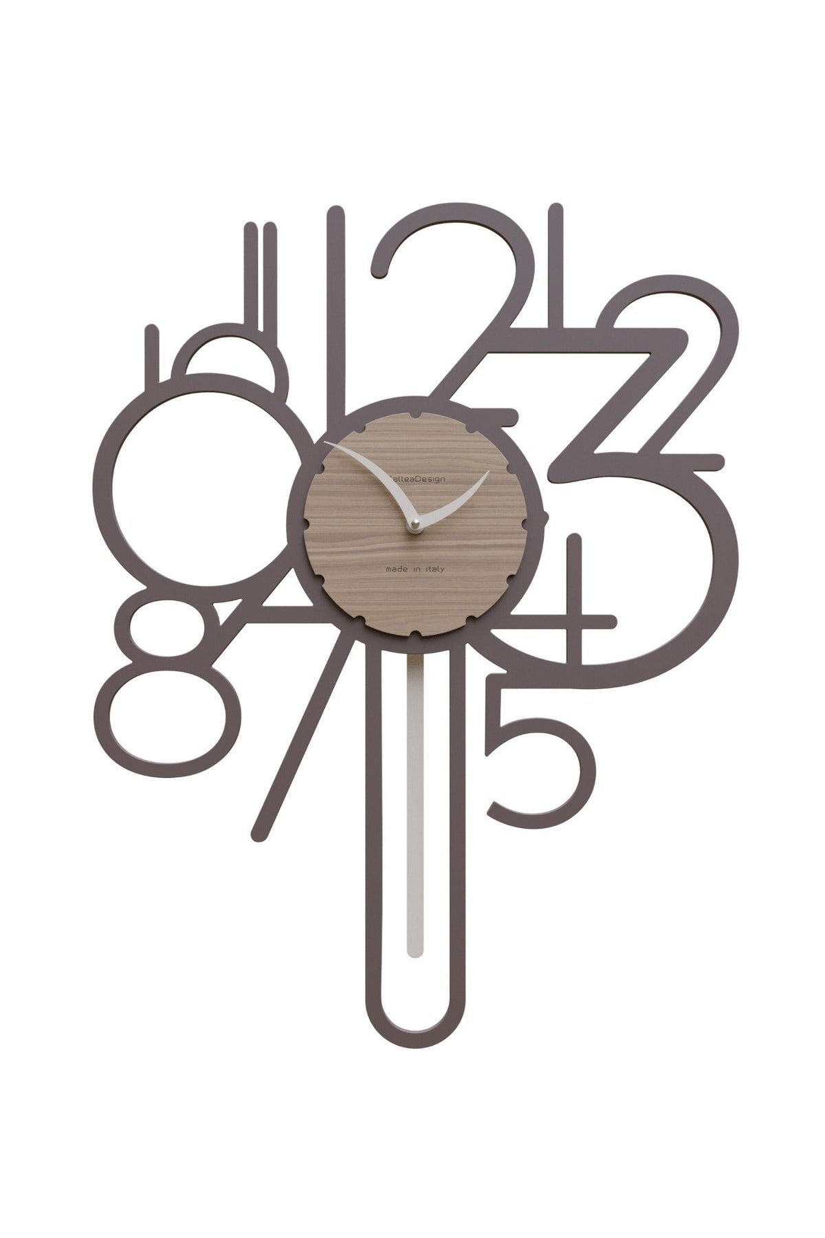 CalleaDesign Joseph pendulum clock in Black Walnut finish