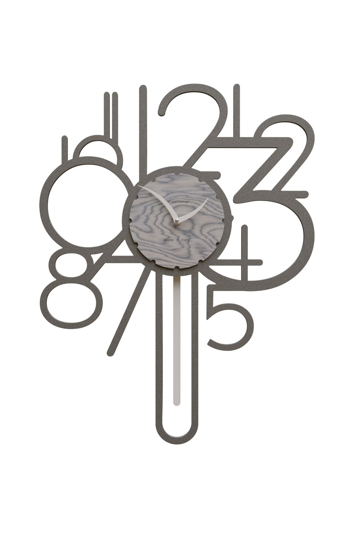 CalleaDesign Joseph pendulum clock in Sottsass Grey finish