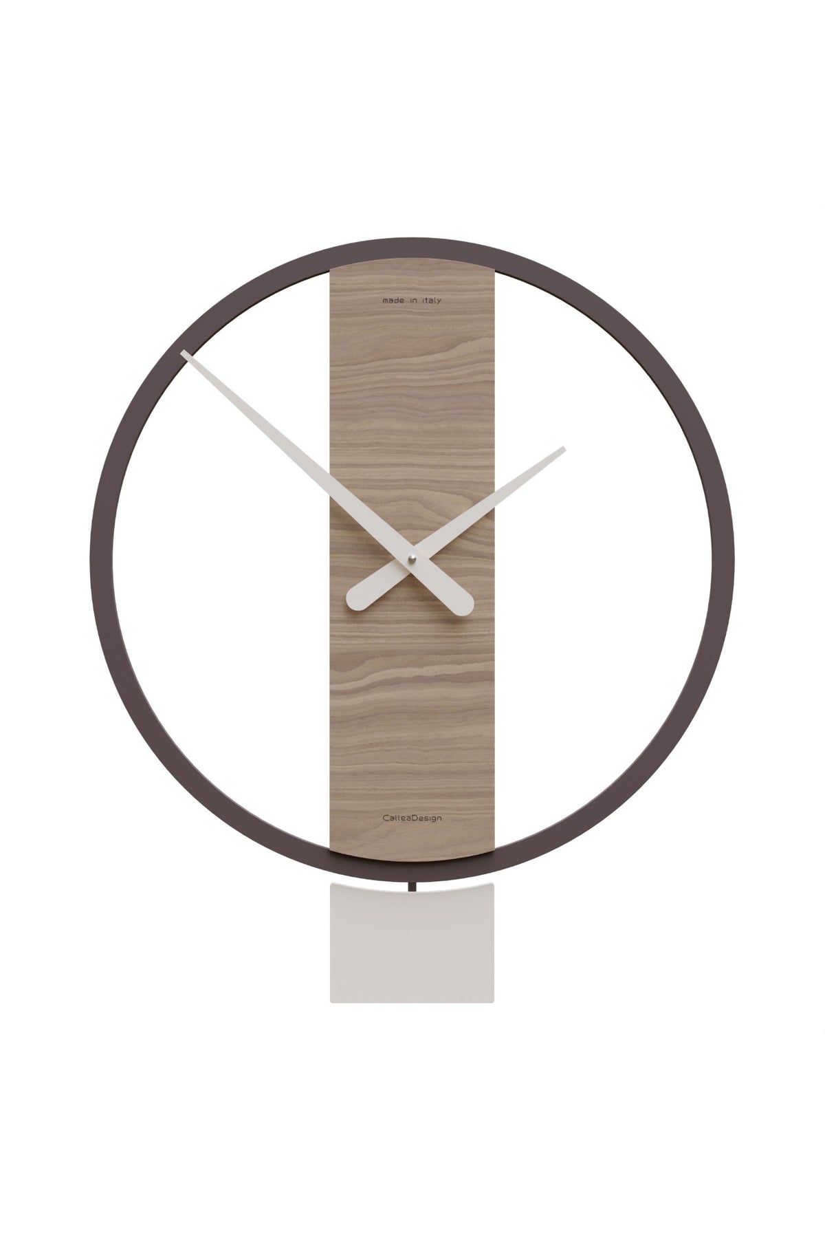 CalleaDesign Kurt pendulum wall clock in Black Walnut finish