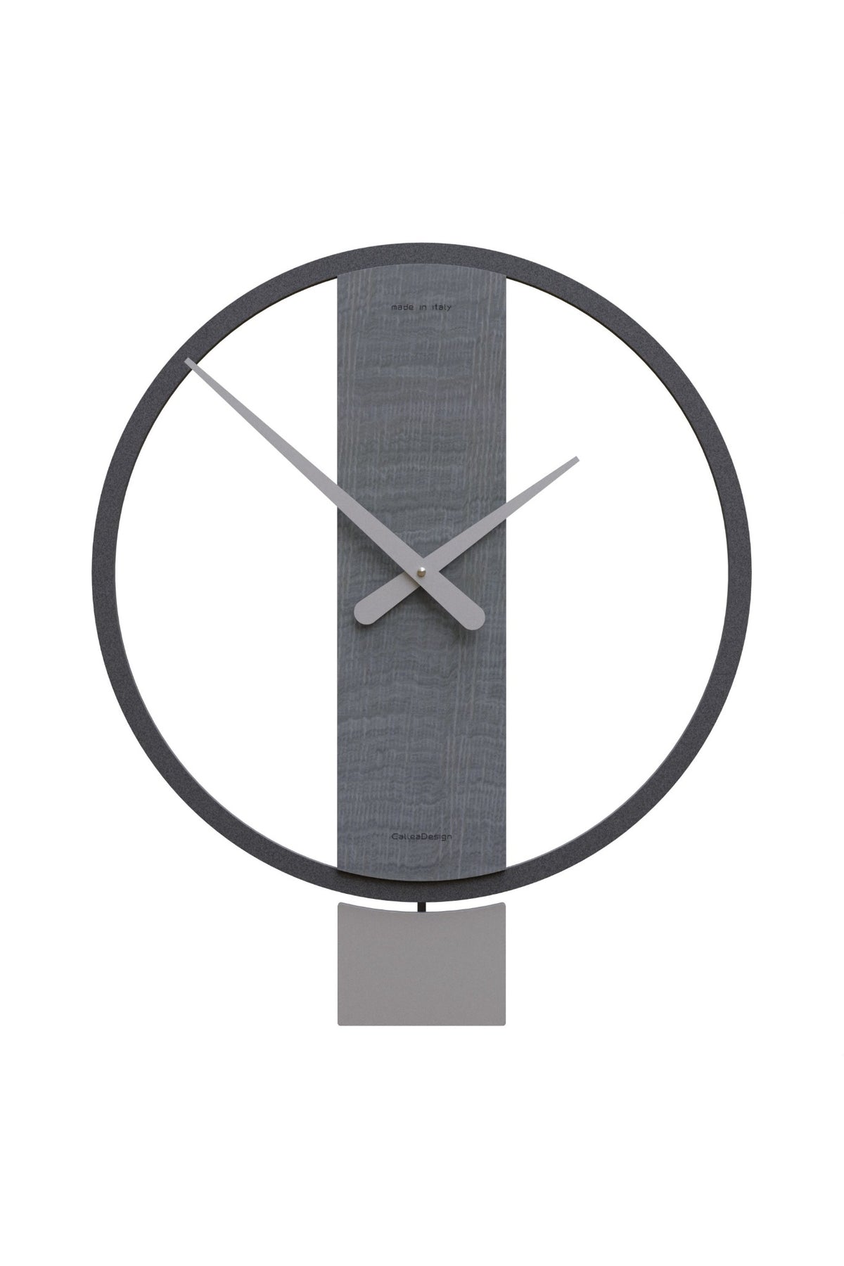 CalleaDesign Kurt pendulum wall clock in Grey Burl finish