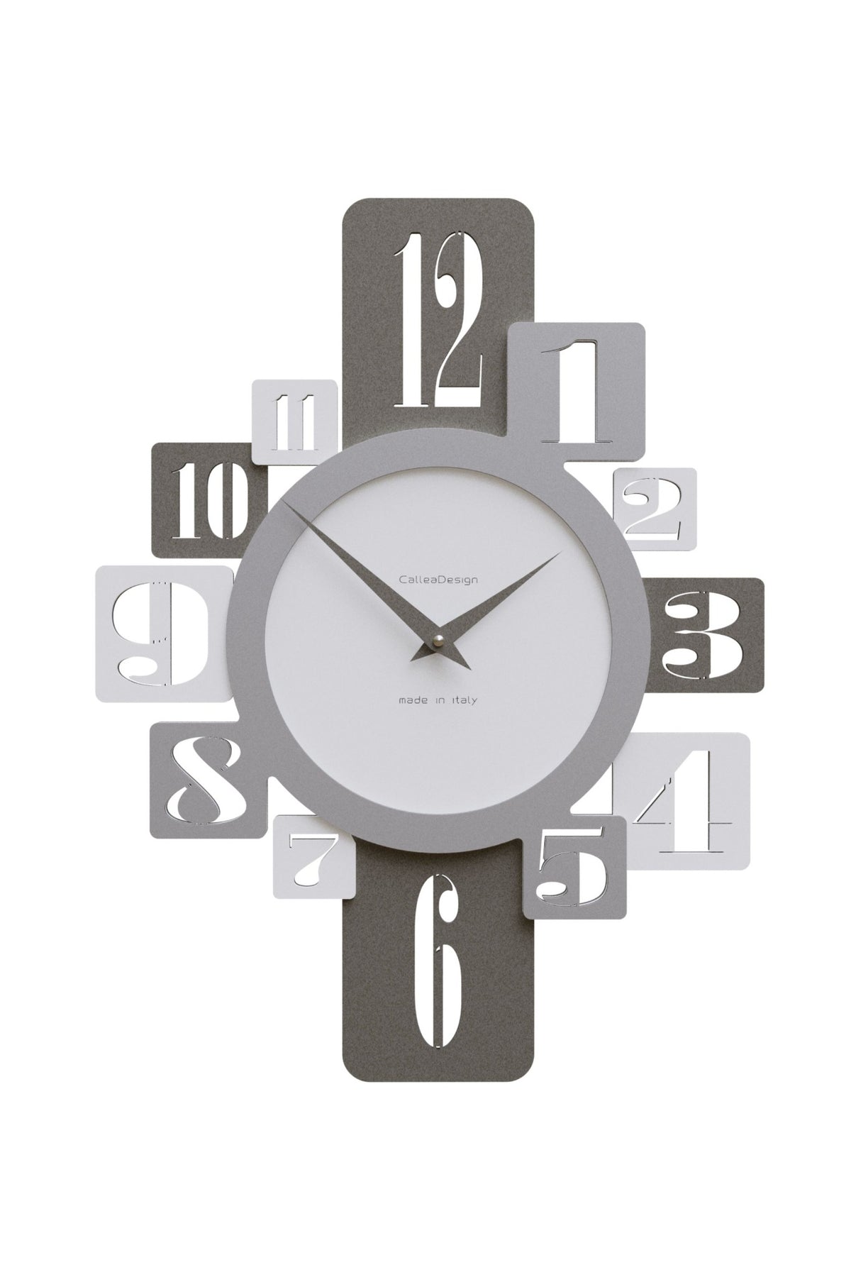 CalleaDesign Onyx wall clock in White finish