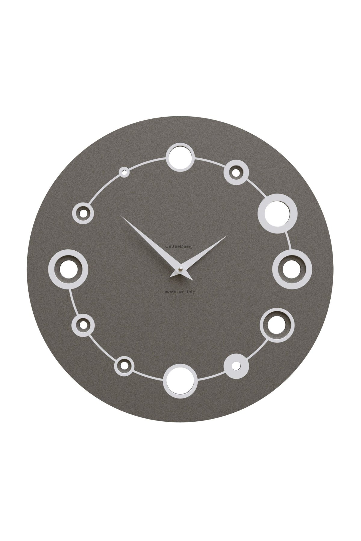 CalleaDesign Orbit wall clock in Quartz Grey finish