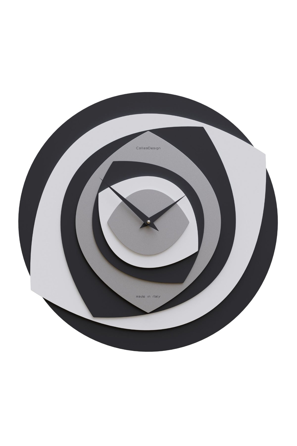CalleaDesign Petalo wall clock in Black finish
