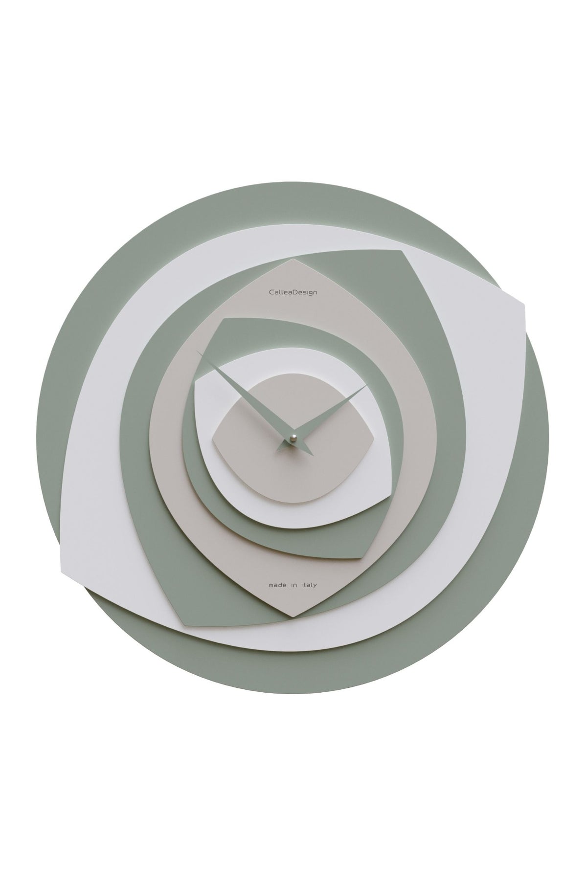 CalleaDesign Petalo wall clock in Sage Green finish