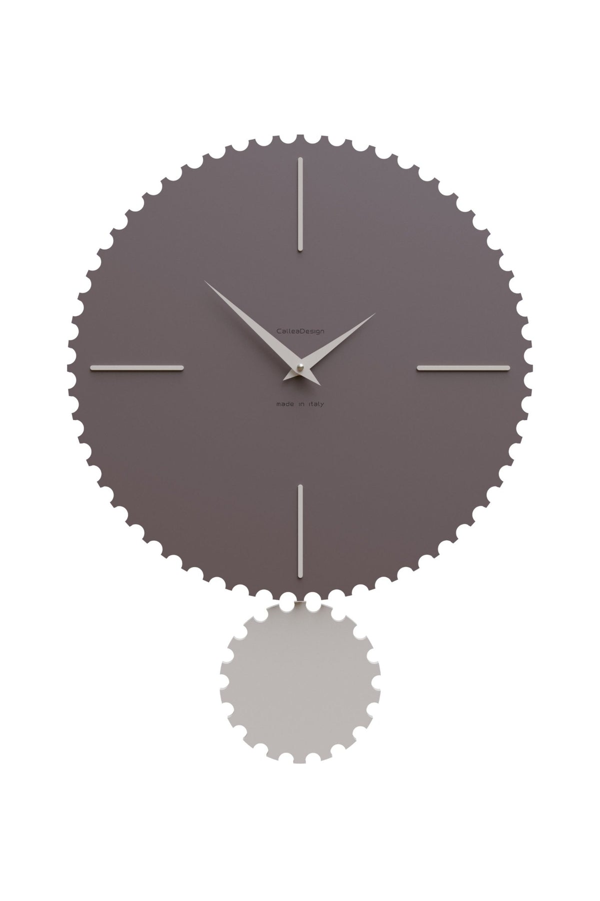 CalleaDesign Riz pendulum wall clock in Chocolate finish