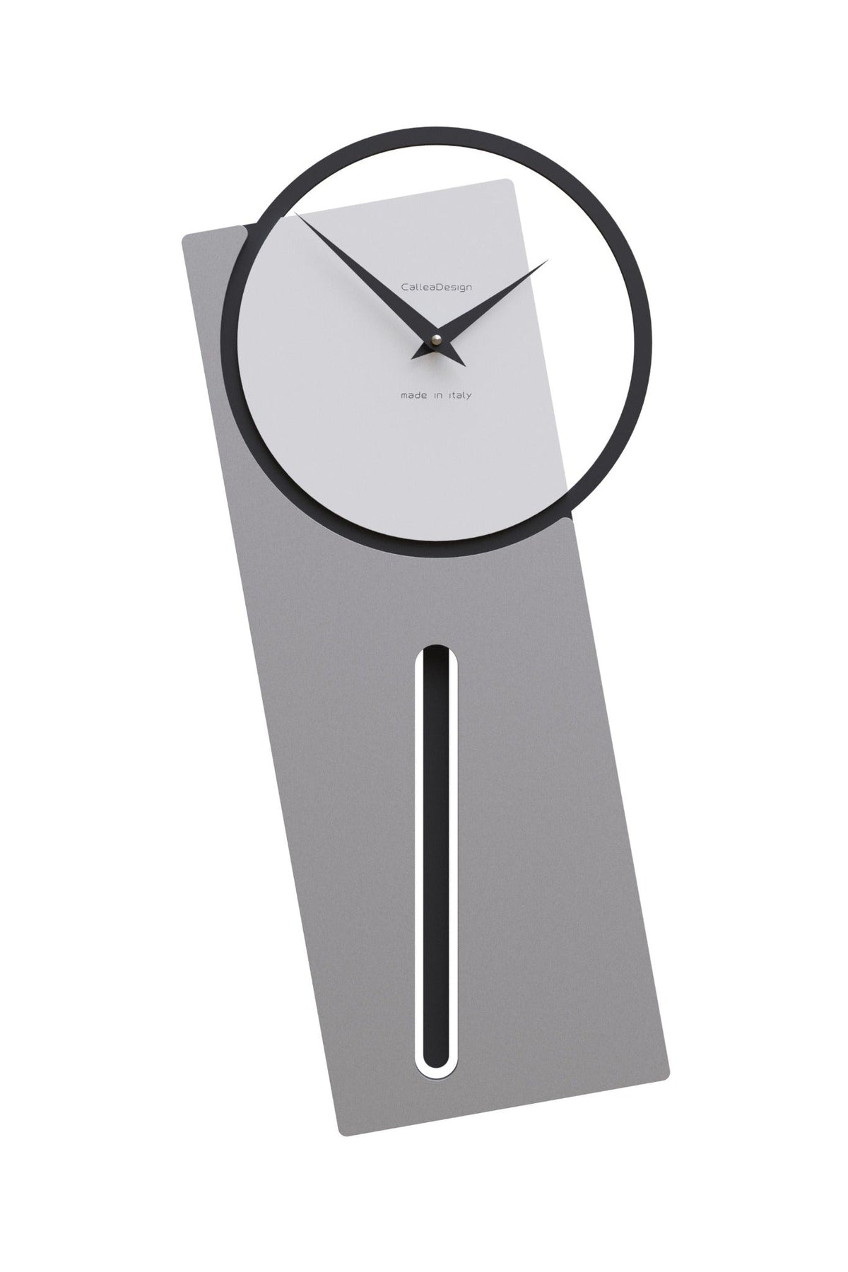 CalleaDesign Sherlock pendulum clock in Aluminium finish