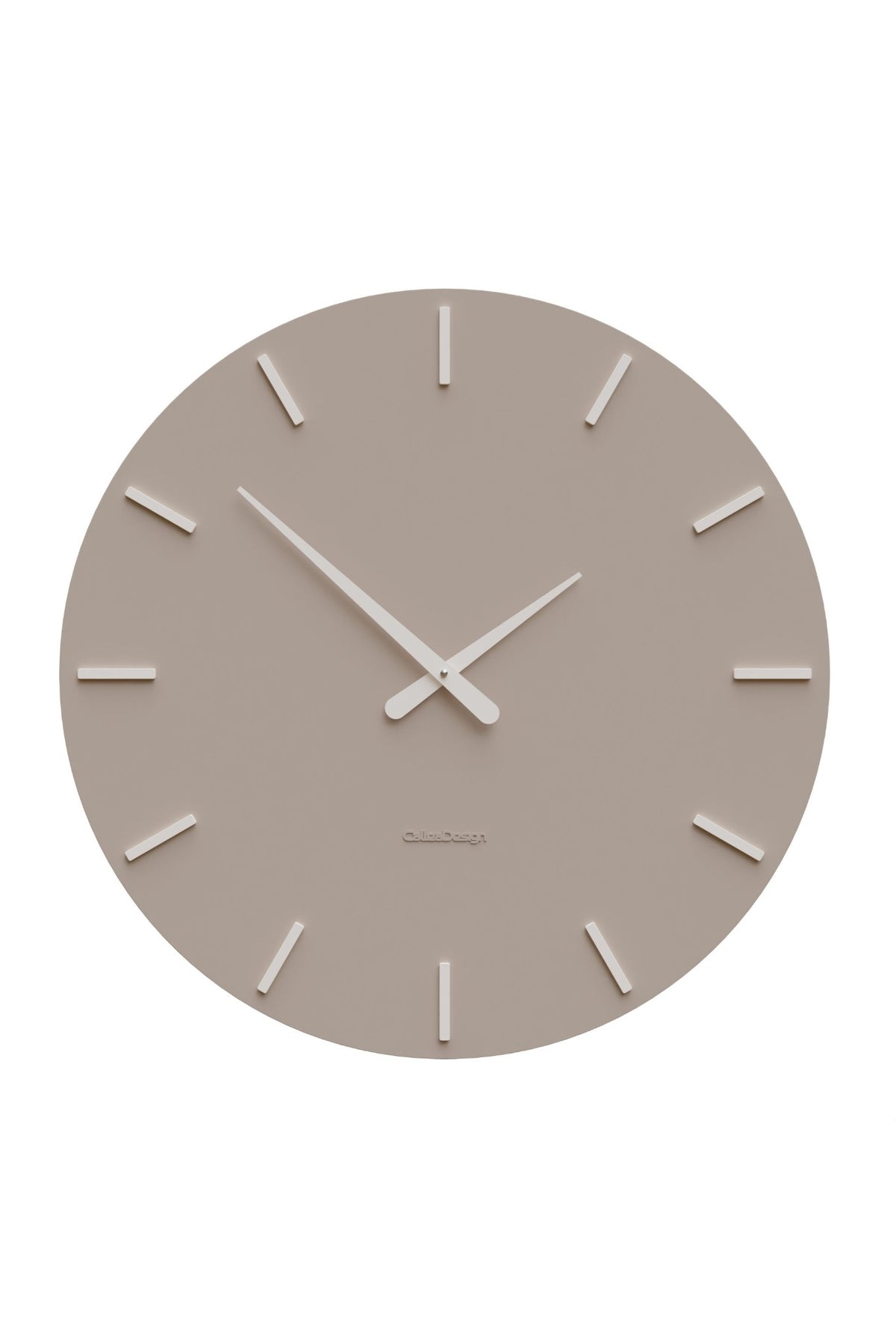 CalleaDesign Smarty wall clock in Café Latte finish