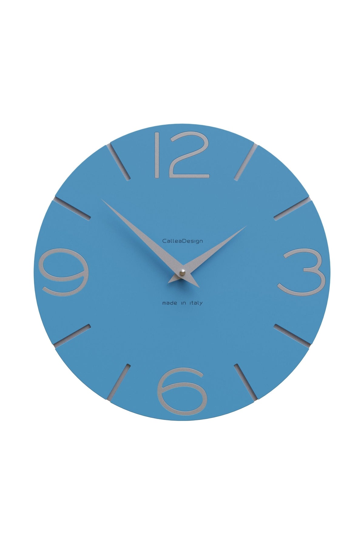 Horloge murale CalleaDesign Smile en finition Bleu clair