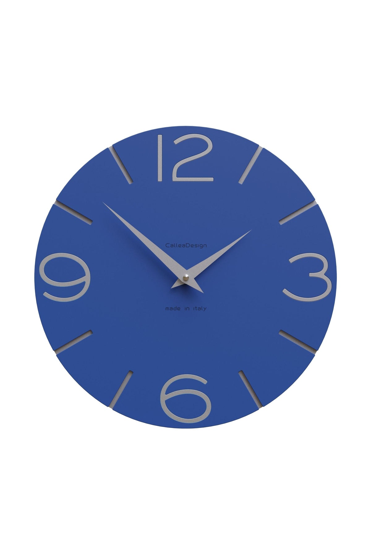 Horloge murale CalleaDesign Smile en finition Bleu électrique