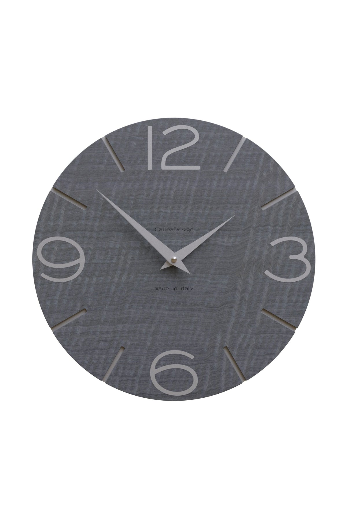 Horloge murale CalleaDesign Smile en finition Ronce grise
