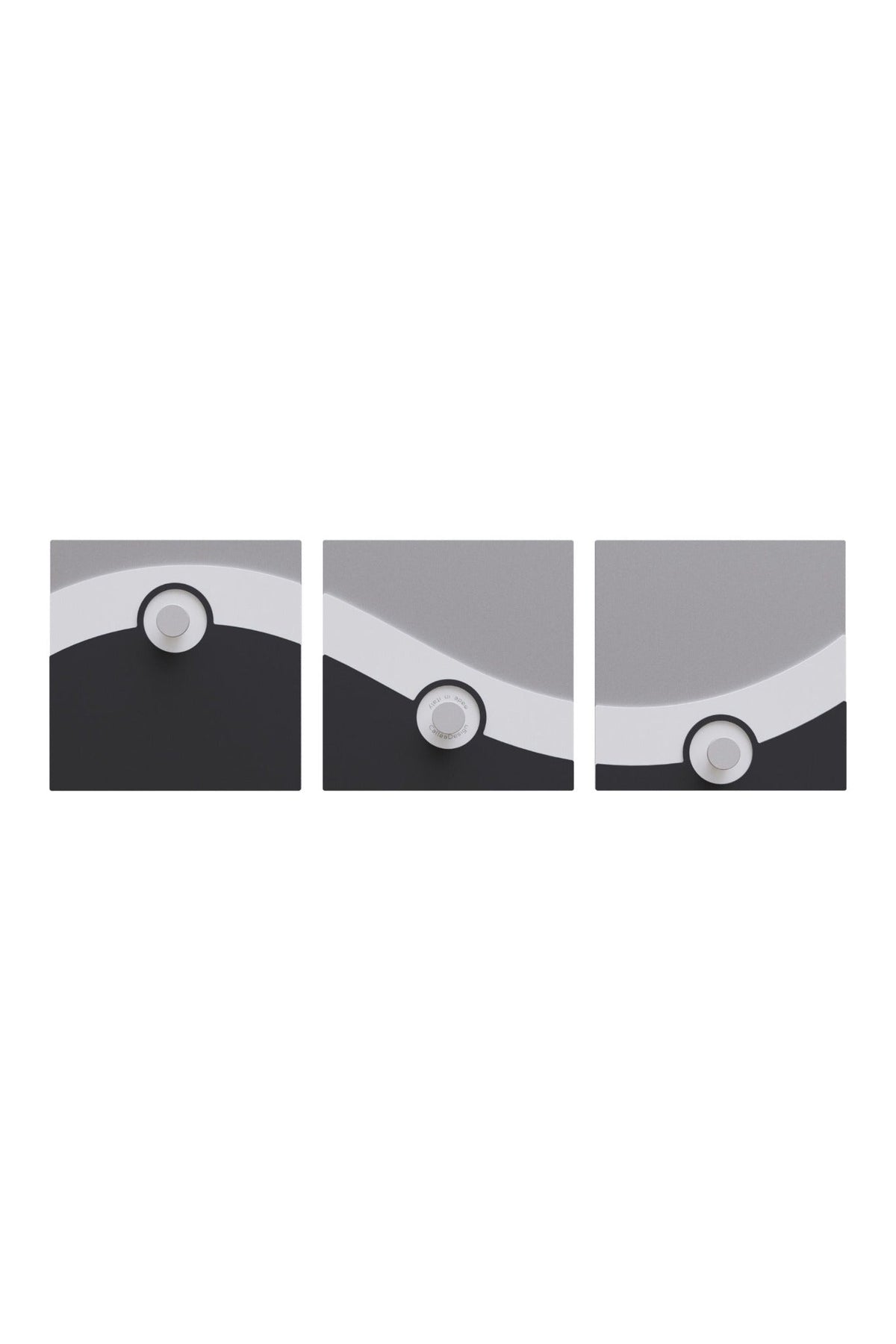 Sophia wall-mounted coat rack in black with three separate modules