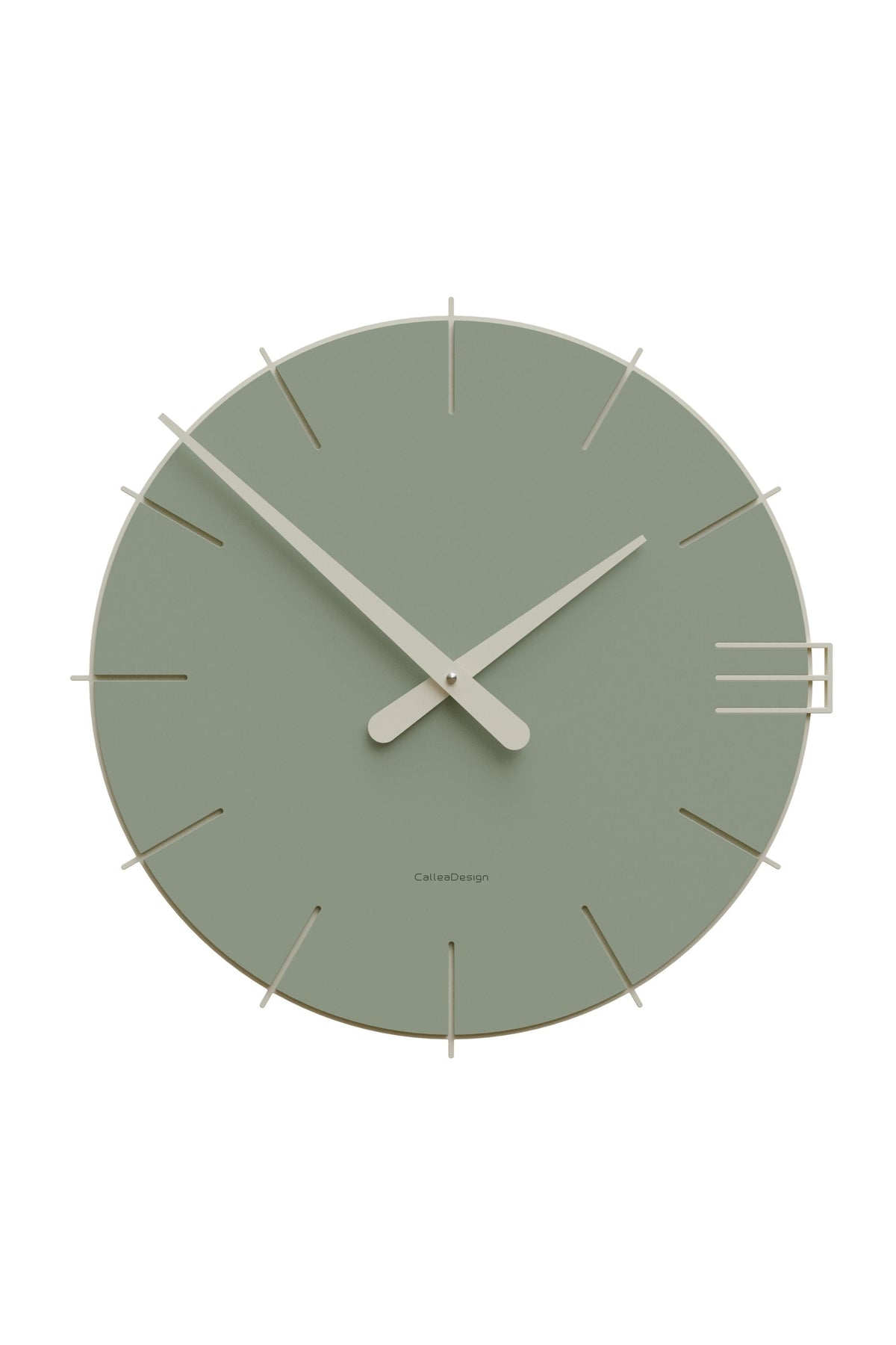 CalleaDesign Mike wall clock in Sage Green finish