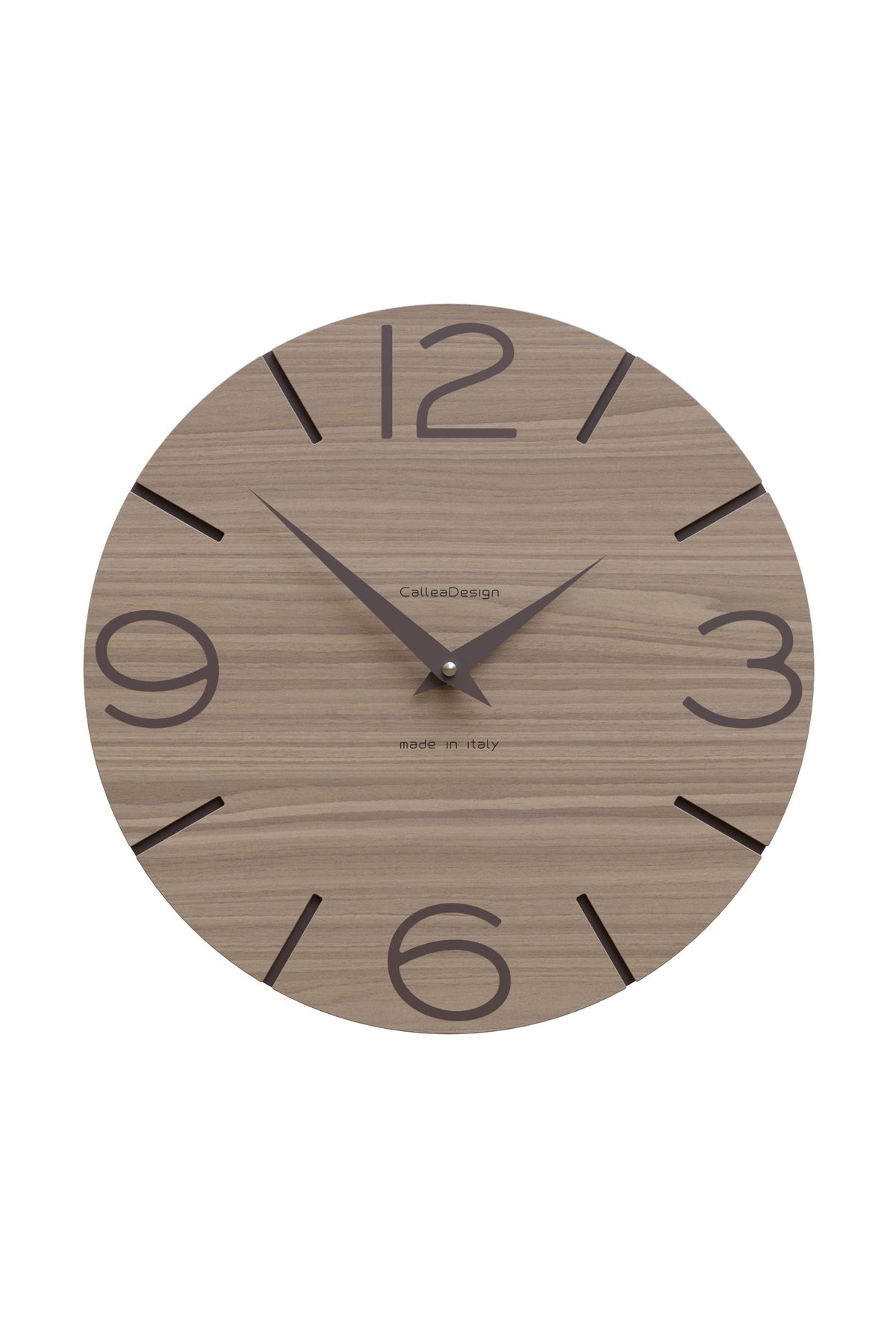 Horloge murale CalleaDesign Smile en finition Noyer noir