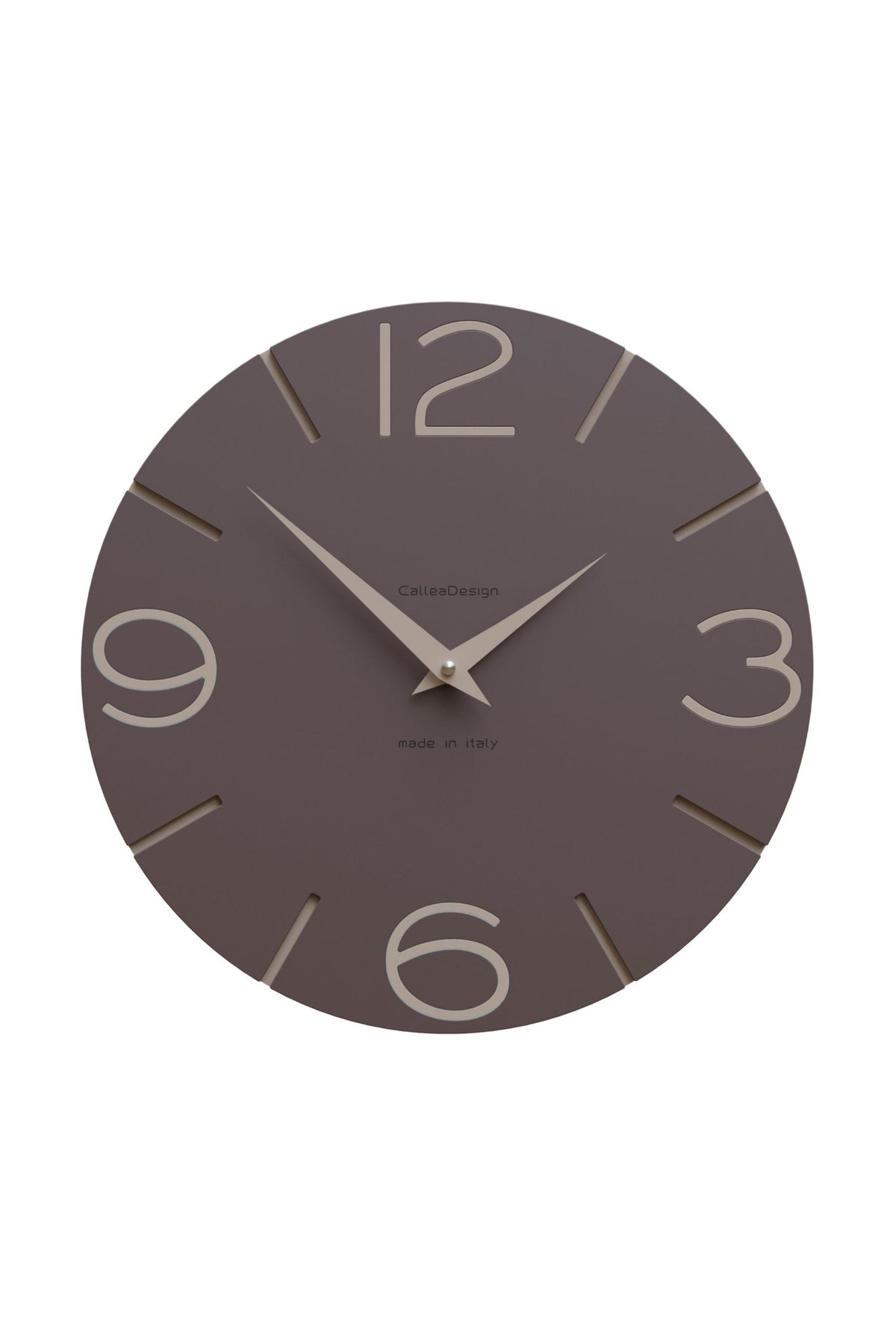 Horloge murale CalleaDesign Smile en finition Chocolat
