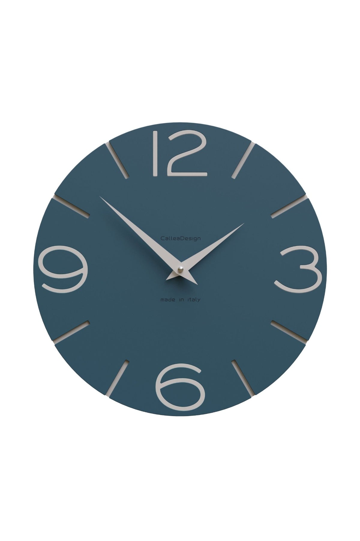 Horloge murale CalleaDesign Smile en finition Bleu pétrole foncé