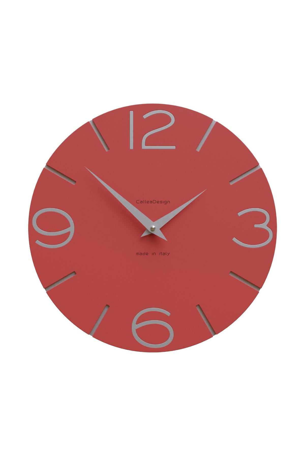 Horloge murale CalleaDesign Smile en finition Rouge flamme