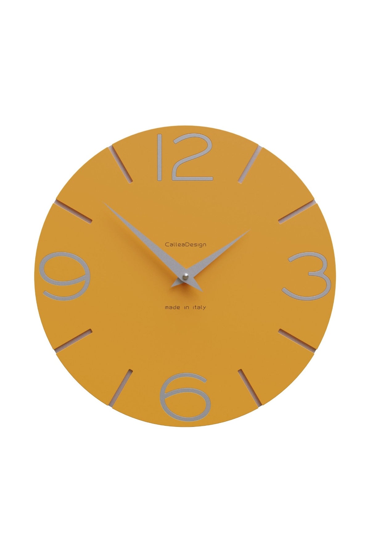 Horloge murale CalleaDesign Smile en finition Jaune melon