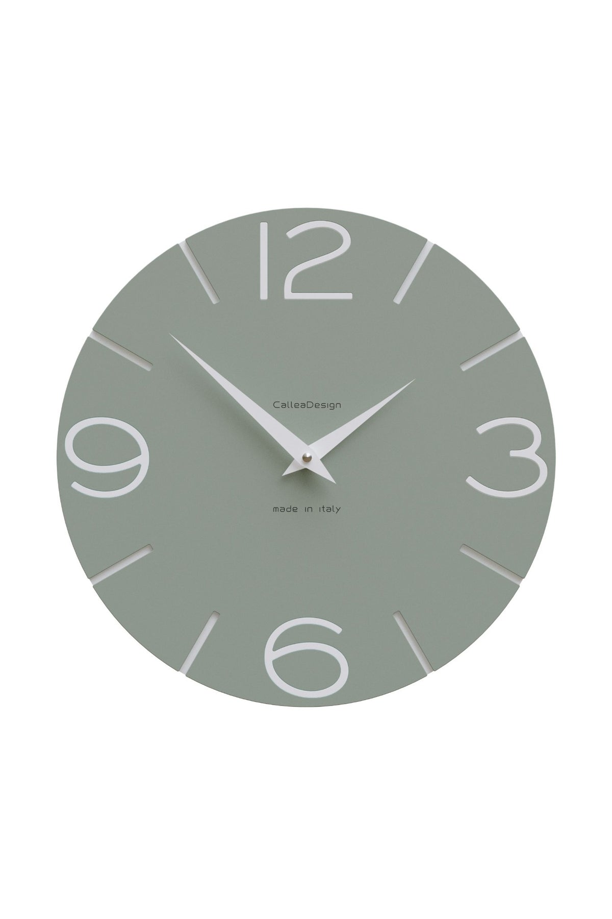 Horloge murale CalleaDesign Smile en finition Vert sauge