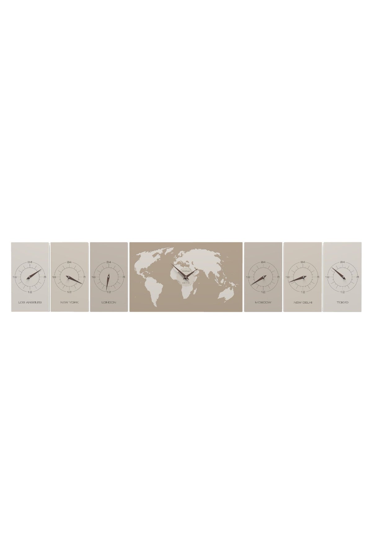 Cosmo world time clock – Café Latte finish