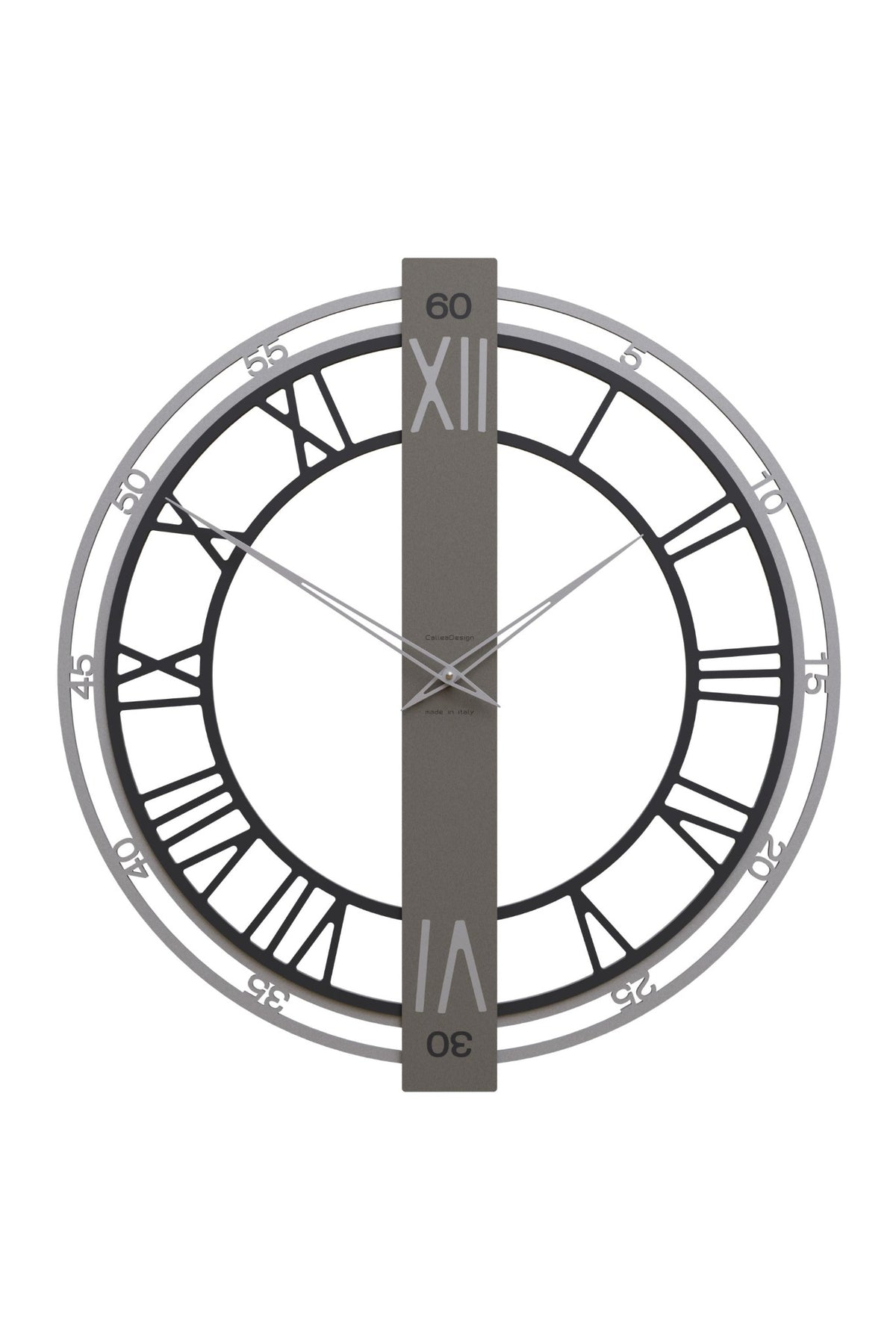 Franz wall clock – grey and black finish