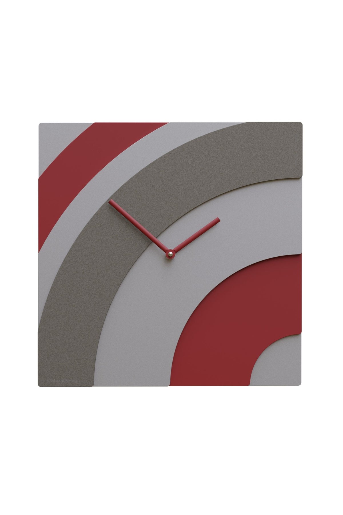 Waves wall clock – Ruby Red finish