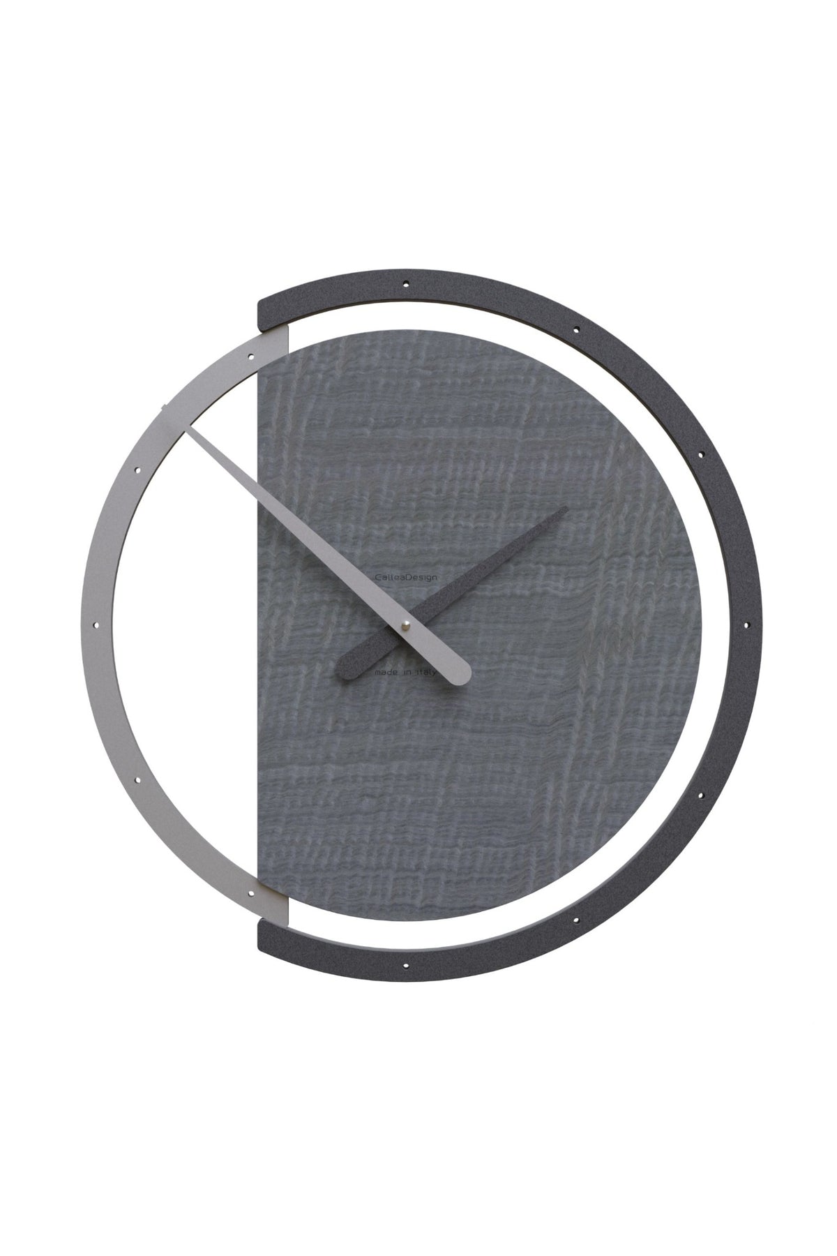 Zaki wall clock – Grey Burl finish