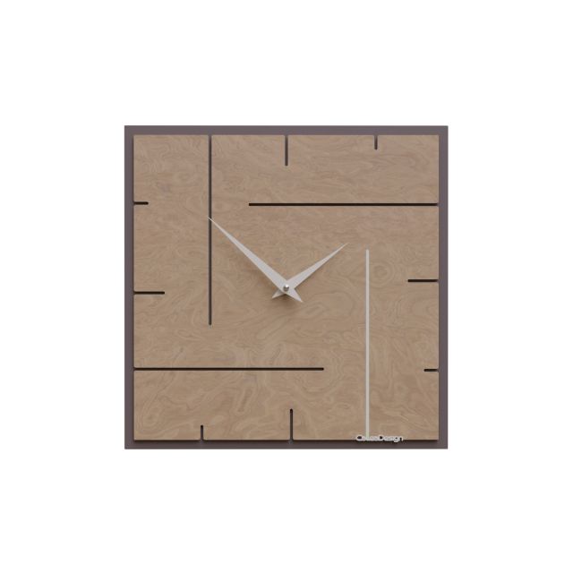 petite horloge murale design bois Grid
