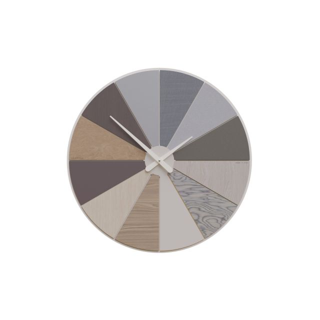 grande horloge murale bois Patchwork