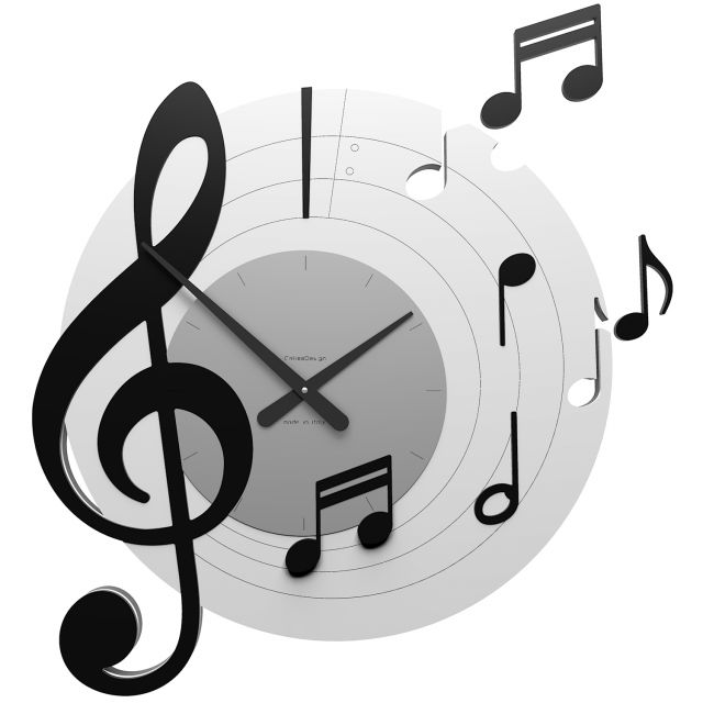 horloge murale avec notes de musique Bellini
